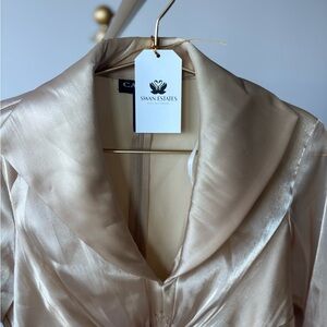 Cachet Gold Satin Blouse
